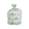 Sac poubelle sac bio Happy Sacks 70x110cm T20 blanc/vert 240pcs - 120L