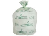 Sac poubelle sac bio Happy Sacks 70x110cm T20 blanc/vert 240pcs - 120L