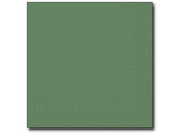 Serviettes 33x33cm 2 plis 1/4e vert 2000 pieces