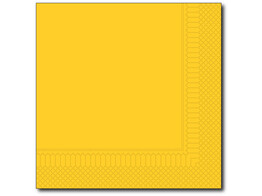 Serviettes 40x40cm 2 plis 1/4e jaune 2000 pieces