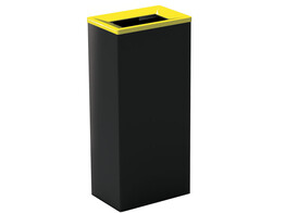 Afvalbak BOB COLOR zwart met  diverse kleuren  deksel 42L