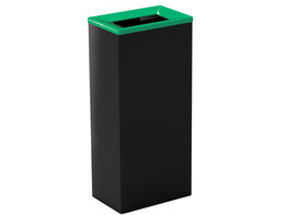Afvalbak BOB COLOR zwart met  diverse kleuren  deksel 60L