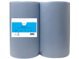 Industrierol 2 laags blauw 38cm hoog 2 rollen 360m/rol