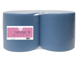 Bobine industriel 2 plis bleu 23cm 2 rouleaux