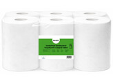 Midipoetsrol 1 laags gerecycleerd wit 6 rollen