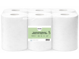 Midipoetsrol 1 laags wit celstof 20cm hoog 6 rollen