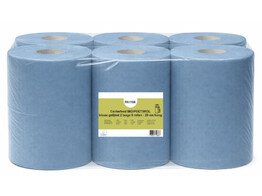 Midipoetsrol 2 laags blauw gelijmd 20cm 6 rollen
