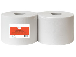 Bobine industriel 2 plis celllulose blanc hauteur  23cm   ecolabel 2 rouleaux