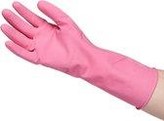 Huishoudhandschoen roze medium GR01 