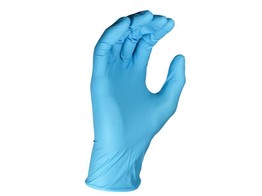 Handschoen nitril poedervrij blauw