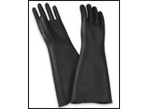Handschoen industrie rubber zwart small  GI6406  maat 7