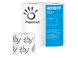 Wc-papier Papernet apart verp 2 l wit 200 vellen 12 x 4 rol