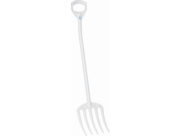 Ergonomische riek  vork   steel  wit Vikan