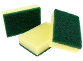 Eponge abrasive prof petite jaune/verte