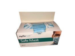 Medische mondmaskers MyFixmask 3laags blauw met elastiek 50st