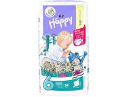 les couches Happy junior extra taille 6   16 kg  54 pieces