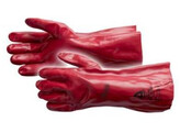 Werkhandschoen Ocean rood 45cm - chemische bescherming  einde voorraad 