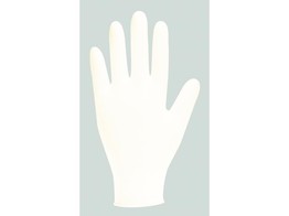 Handschoen latex licht gepoederd wit