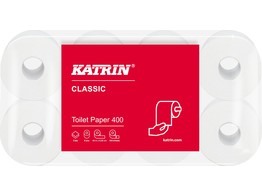Wc-papier 2 laags wit 400 vel Katrin 6 x 8 rollen  14293 