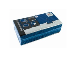 Serviettes 40x40cm 2 plis 1/4 corne bleues 6 x 250 pieces